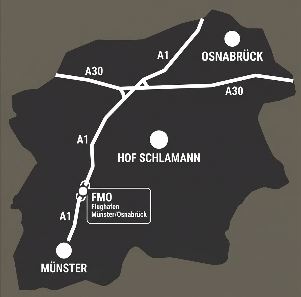 Anfahrtsskizze Hof Schlamann Anfahrtsskizze Hof Schlamann